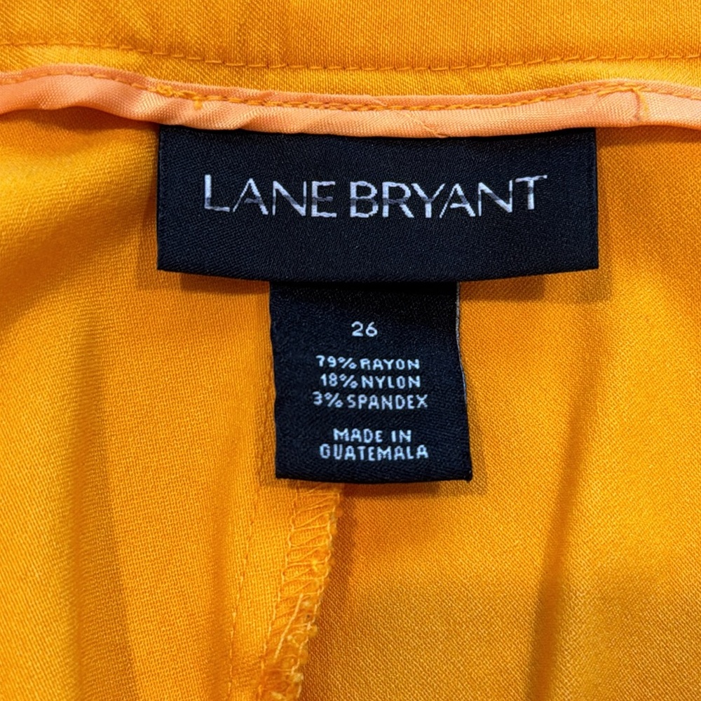 Lane Bryant Mustard Yellow Stretch Ankle Pants - Picture 4 of 5
